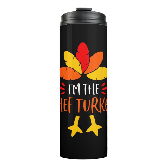 Garrafa Térmica Camisas da família Chef Turkey que combinam com o  (Frente)