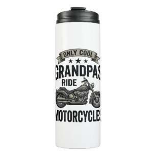 Garrafa Térmica Camisas de motoqueiro vintage Avôs legais pilotam