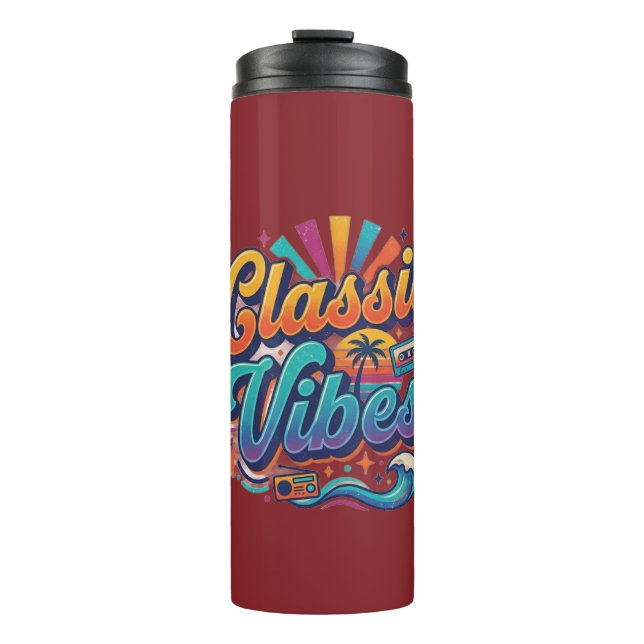 Garrafa Térmica Camiseta Clássicos Vibes Design (Frente)