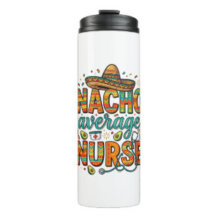Garrafa Térmica Camiseta de desenho vetorial de festa de enfermeir