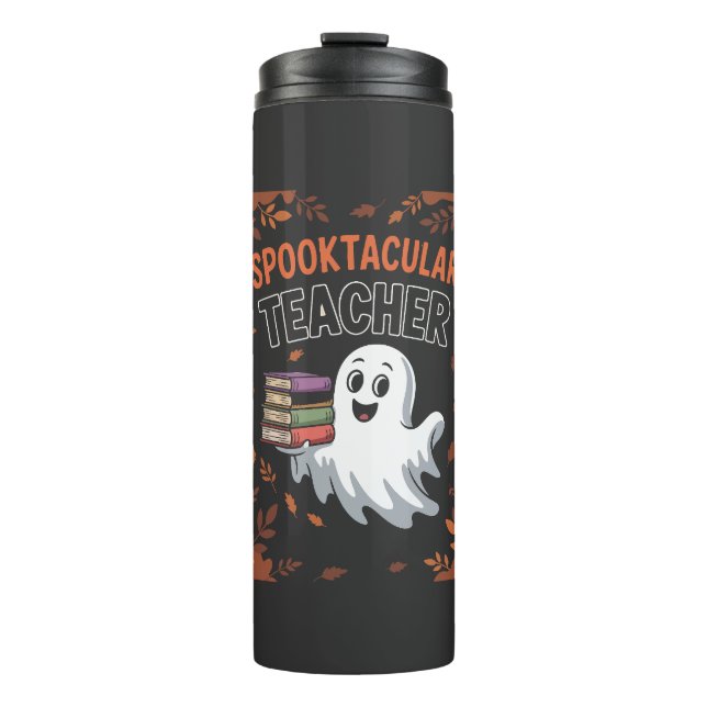Garrafa Térmica Camiseta de Halloween para professores Espetacular (Frente)