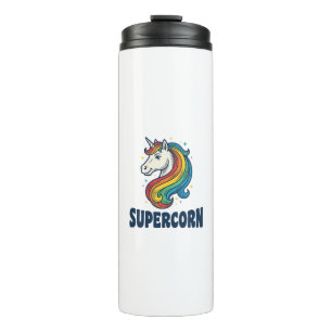 Garrafa Térmica Camiseta Desenho de Gravura Vintage Unicórnio Supe
