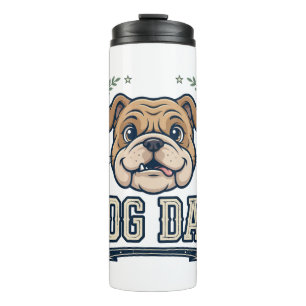 Garrafa Térmica Camiseta Presente Bulldog Dog Dad