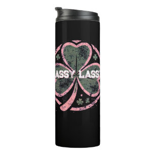 Garrafa Térmica Camiseta Tinta Rosa Sassy Lassy Grunge