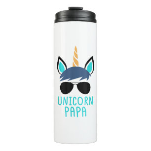 Garrafa Térmica Camiseta Unicórnio Papai Presente Divertido do Dia