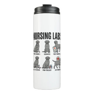Garrafa Térmica Camiseta Vetorial de Pun Médico de Cães de Laborat