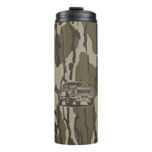 Garrafa Térmica Camo de Caça em Camo, em Bottomland (Frente)