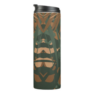 Garrafa Térmica Camo de Padrão Selvagem - Textura da Natureza