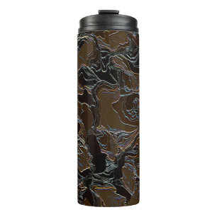 Garrafa Térmica Camouflage castanho metálico