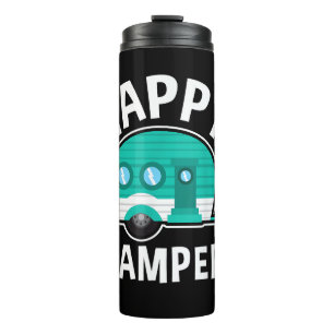 Garrafa Térmica Camping Feliz Caravana de Carro de Camping Férias