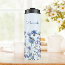 Campo de Flores Silvestres com Monograma em Aquare