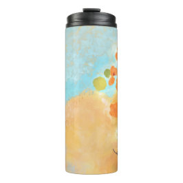 Garrafa Térmica Campos de Papagaios Laranja Fantásticos da Califór