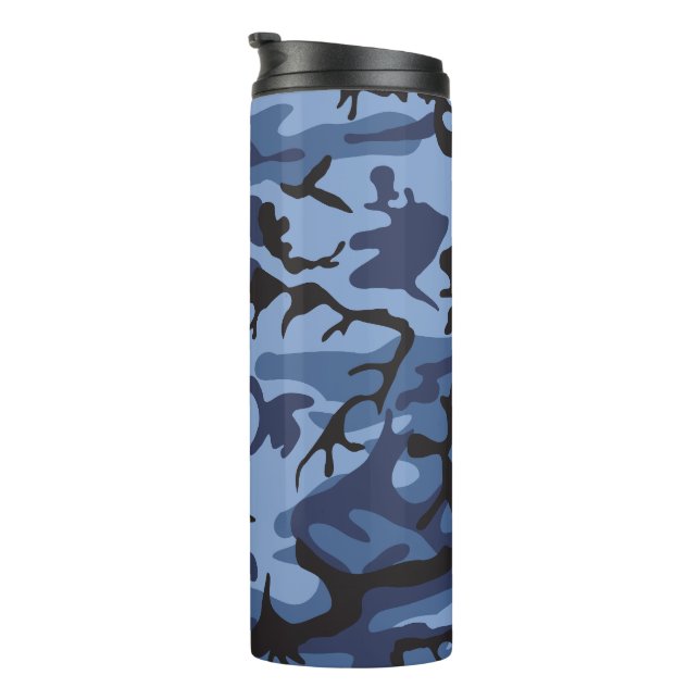 Garrafa Térmica Camuflagem Azul marinho, Militar, Exército (Rotação à direita)