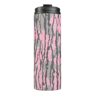 Garrafa Térmica Camuflagem Bottom Lands Rosa para Mulheres e Menin
