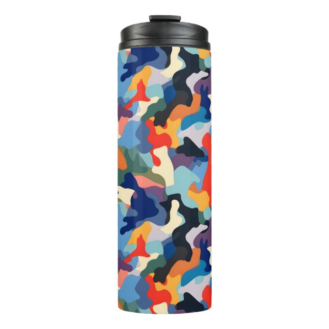 Garrafa Térmica Camuflagem Colorida (Frente)
