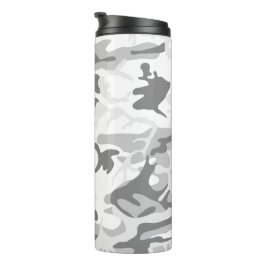 Garrafa Térmica Camuflagem de Cinzas de inverno, Militar, Exército