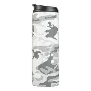 Garrafa Térmica Camuflagem de Cinzas de inverno, Militar, Exército