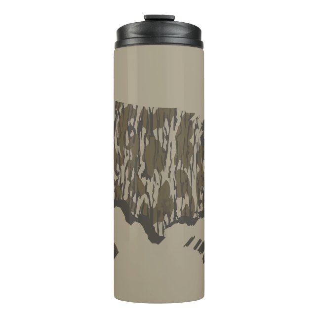 Garrafa Térmica Camuflagem de Mapa Americano de Camo Bottomland (Frente)
