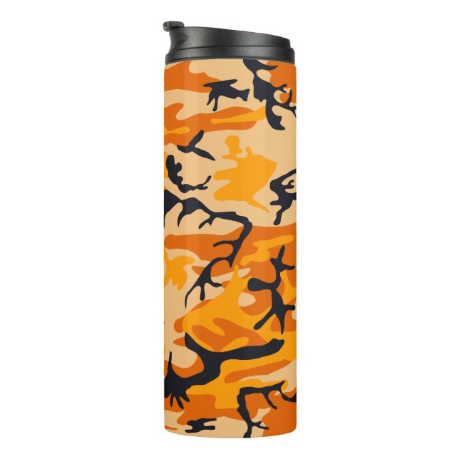 Garrafa Térmica Camuflagem Laranja, Militar, Exército (Rotação à direita)