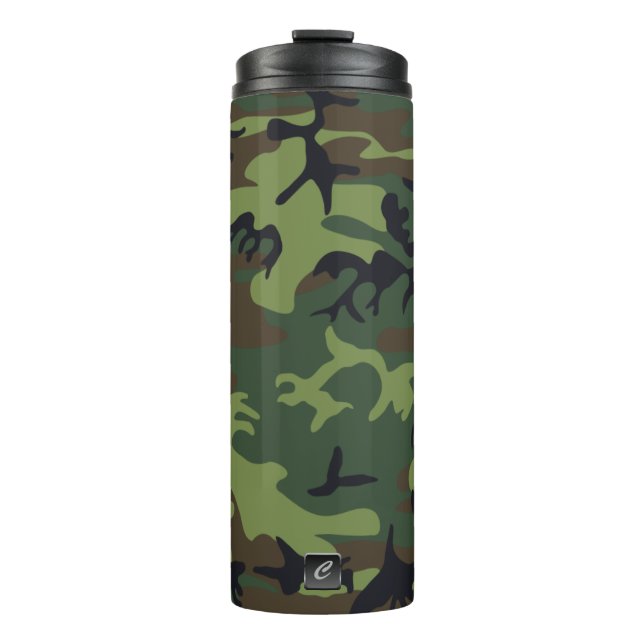 Garrafa Térmica Camuflagem Militar Monograma Térmico (Frente)