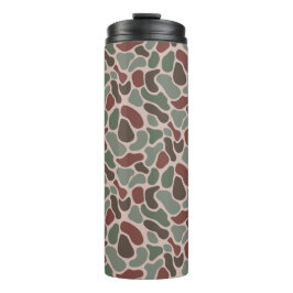 Garrafa Térmica Camuflagem retrô (vermelho verde)