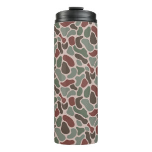 Garrafa Térmica Camuflagem retrô (vermelho verde)