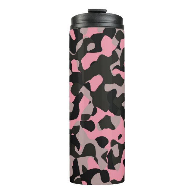 Garrafa Térmica Camuflagem Rosa  (Frente)