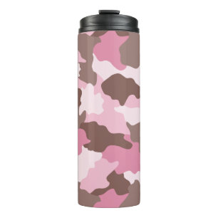Garrafa Térmica Camuflagem Rosa