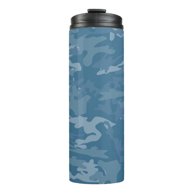 Garrafa Térmica Camuflagem/Tumbler azuis Thermal de Camo (Frente)