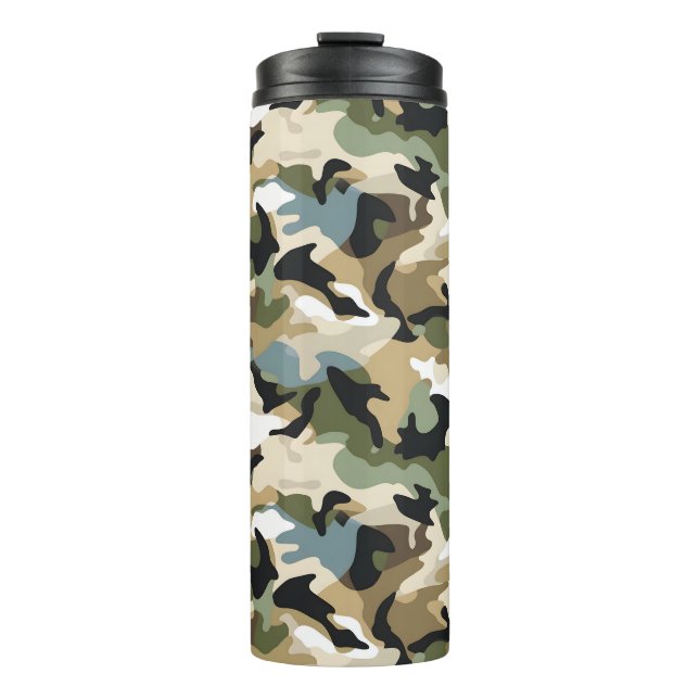 Garrafa Térmica Camuflagem Verde Escura (Frente)