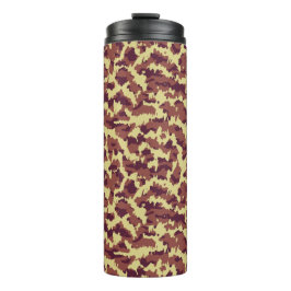 Garrafa Térmica Camuflagem Vívida Doodle Retro Preto e Vermelho Se