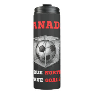 Garrafa Térmica Canadá 2026 Futebol Verdadeiro Norte Copo Térmico