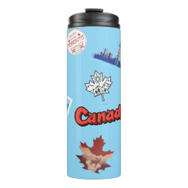 Garrafa Térmica Canadá vê orgulho canadense colorido