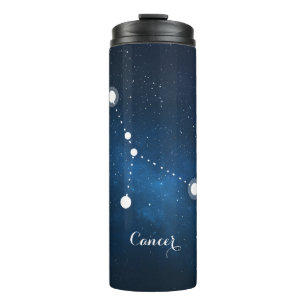 Garrafa Térmica Cancer da Nebulosa Azul Sinal Zodiodítico