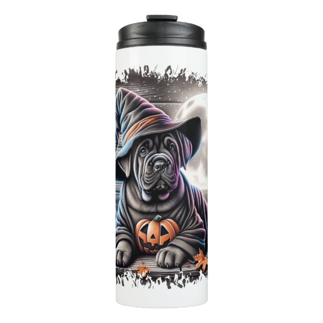 Garrafa Térmica Cane Corso Dog Halloween (Frente)