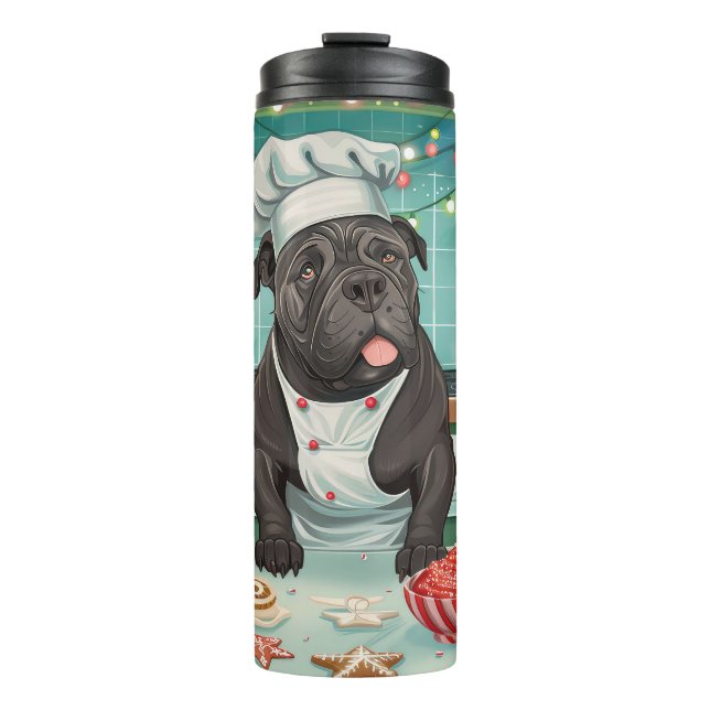 Garrafa Térmica Cane Corso Holiday Baking: Natal Festivo (Frente)