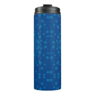 Garrafa Térmica Caneca alta azul para viagem com tampa preta