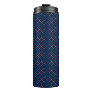 Garrafa Térmica Caneca alta azul para viagem com tampa preta