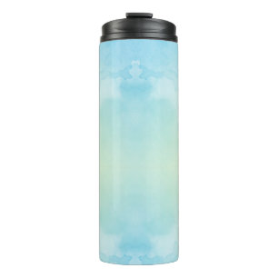 Garrafa Térmica Caneca alta para viagem com tampa preta e um desen