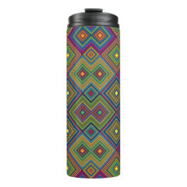 Garrafa Térmica Caneca alta para viagem com um padrão geométrico v