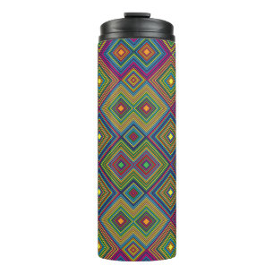 Garrafa Térmica Caneca alta para viagem com um padrão geométrico v