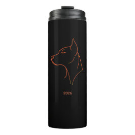 Garrafa Térmica Caneca de arte de linha minimalista personalizada 
