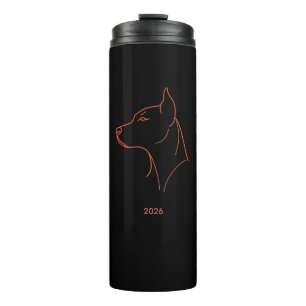 Garrafa Térmica Caneca de arte de linha minimalista personalizada 