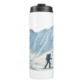 Garrafa Térmica Caneca de Café Esquiadores de Montanha