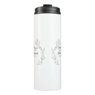 Garrafa Térmica Caneca de Flor Silvestre Personalizada de Mãe para