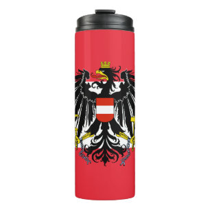 Garrafa Térmica Caneca de viagem austríaca, Bandeira austríaca pat
