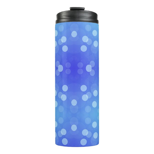 Garrafa Térmica Caneca de viagem azul com tampa preta (Frente)