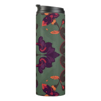Caneca de Viagem com Padrão Floral Barroco