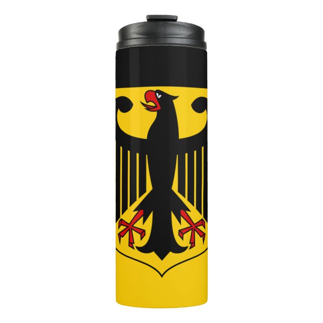 Garrafa Térmica Caneca de viagem da Alemanha, Bandeira Alemã Patri (Frente)