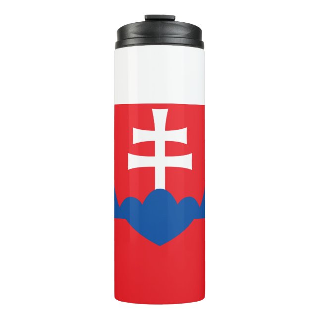 Garrafa Térmica Caneca de viagem da Eslováquia, Patriótica Bandeir (Frente)